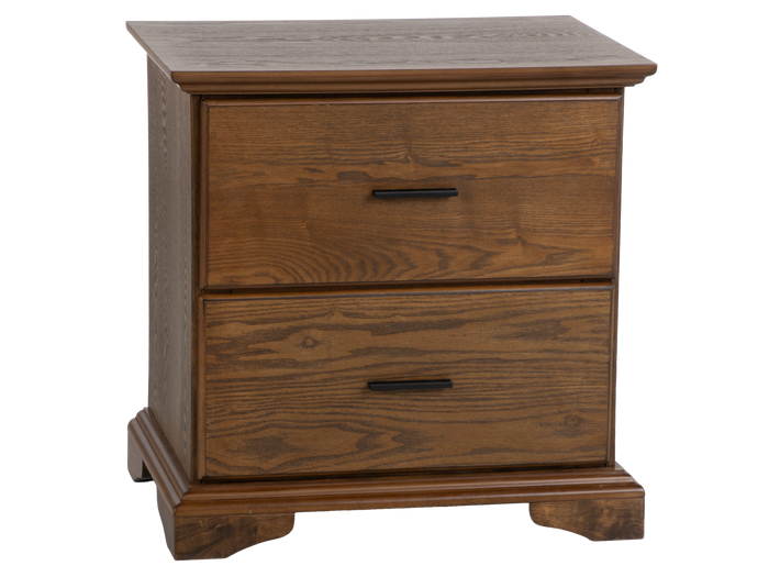 2-Drawer Light Oak Nightstand