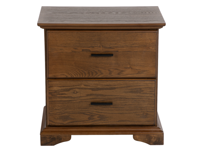 2-Drawer Light Oak Nightstand