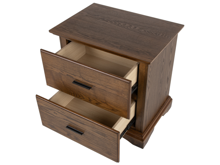 2-Drawer Light Oak Nightstand