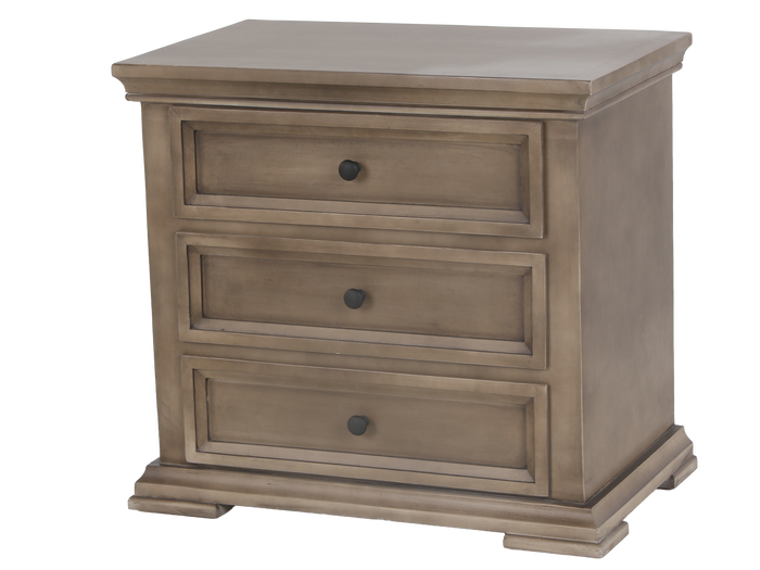 3 Drawer Rustic Nightstand