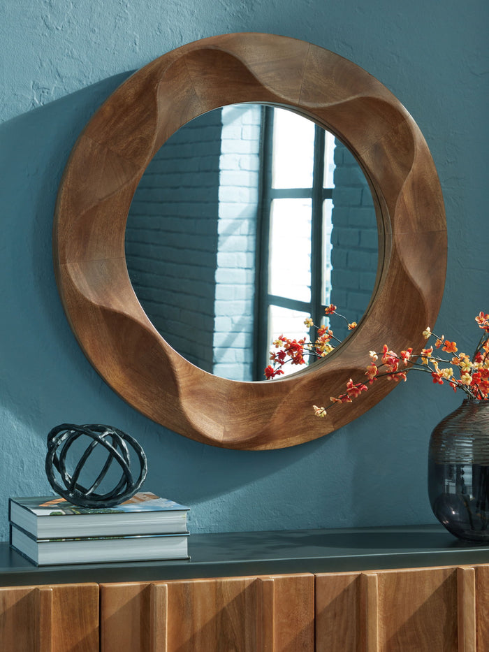 Aajon - Accent Mirror - Brown - view 3
