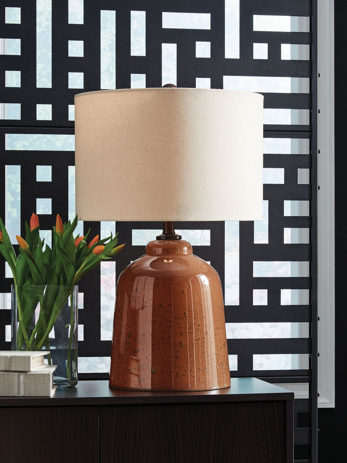 Aaleahya - Glass Table Lamp - Rust - view 2