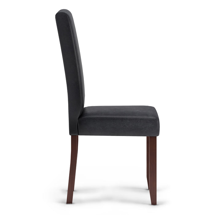 Acadian - Parson Dining Chair (Set of 2) - Distressed Black by Simpli-Home | Bel Furniture