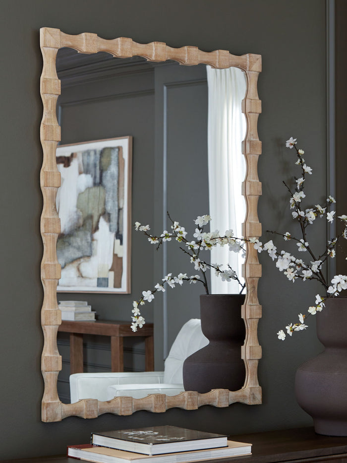 Acelmore - Accent Mirror - Light Brown - view 3