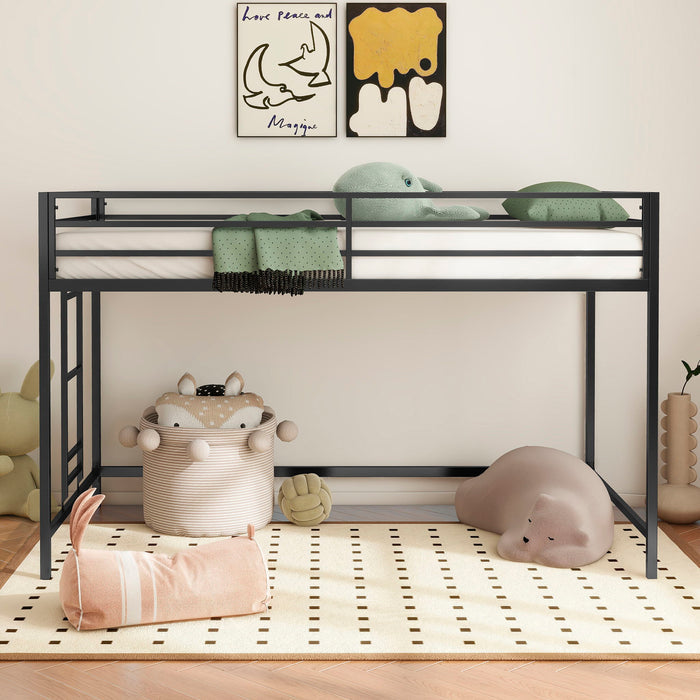 Adam - Junior Twin Loft Bunk - Black by House & Home Furniture | Bel Furniture