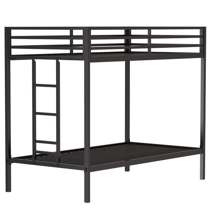 Adam Twin Over Twin Bunk Bed Black