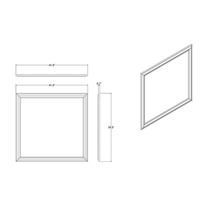 Adelaide - Mirror - Gray / Black - view 4