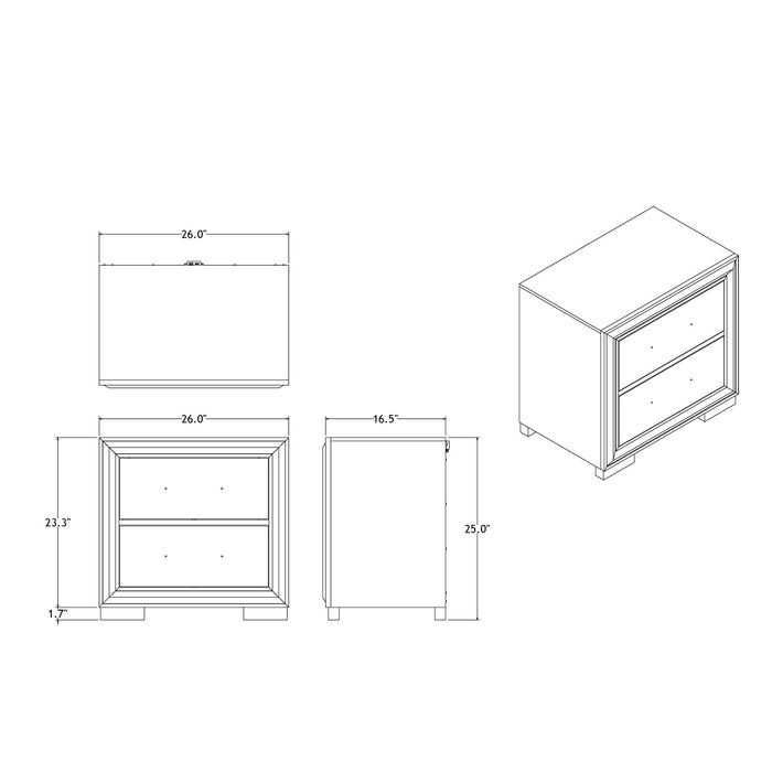 Adelaide - Nightstand With Spacious Storage - view 5