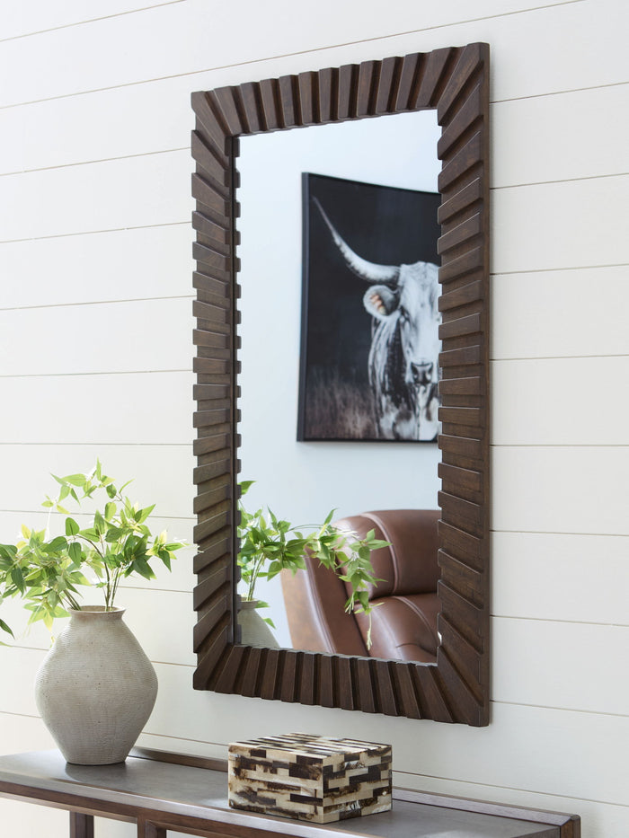 Advin - Accent Mirror - Dark Brown - view 6