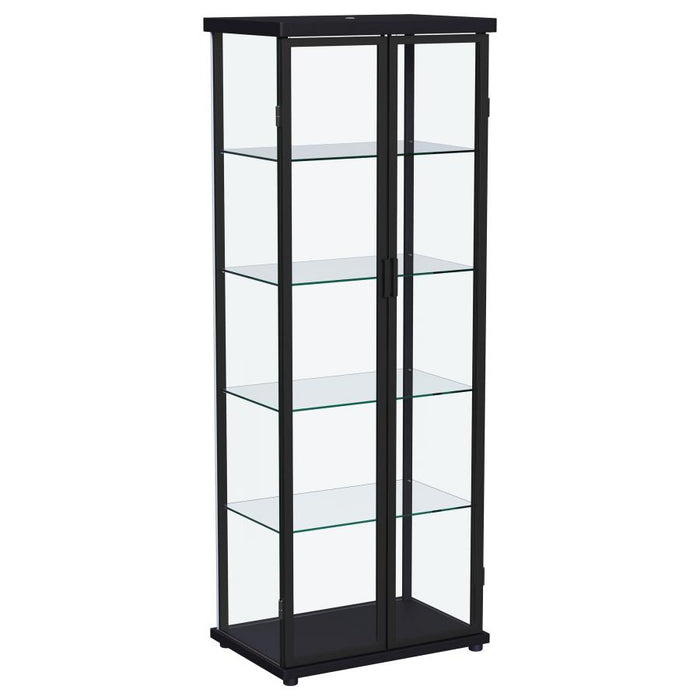 Aero 5-Shelf Display Curio Cabinet With Led Lighting