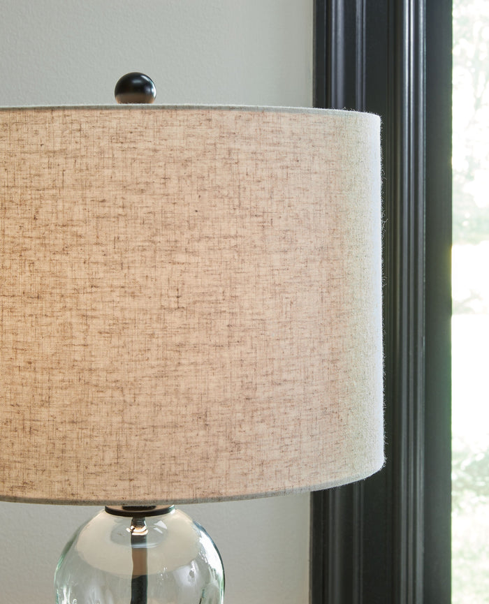 Airbal - Clear / Black - Glass Table Lamp (Set of 2) by Signature Design by Ashley® | Bel Furniture