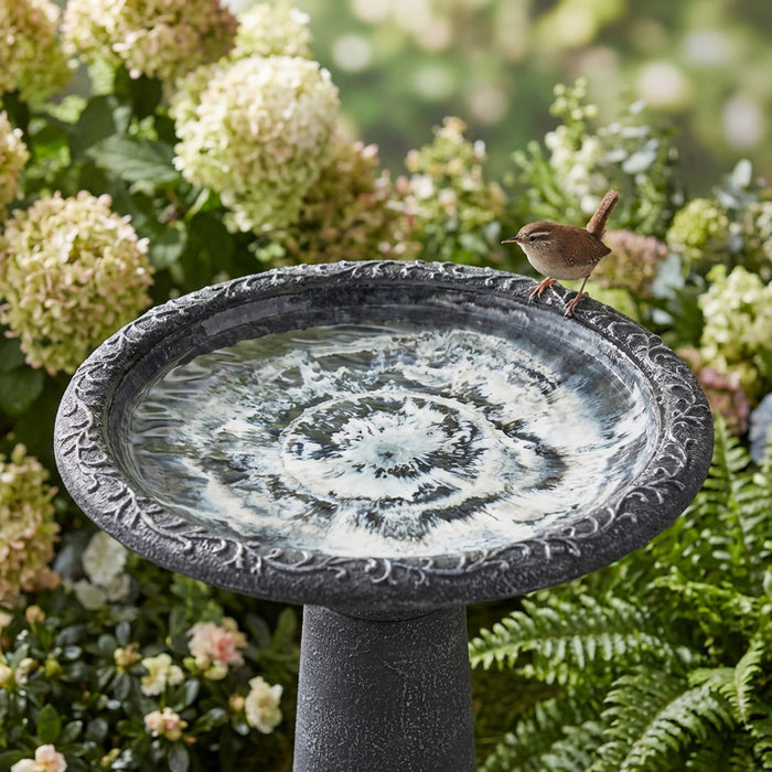 ALGREEN  20" Accerra Gray Birdbath