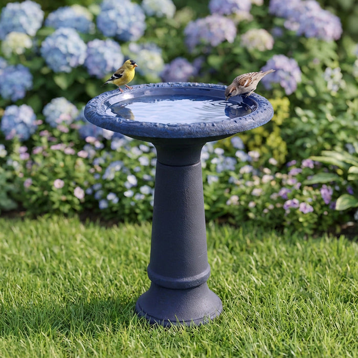 ALGREEN  20" Accerra Gray Birdbath