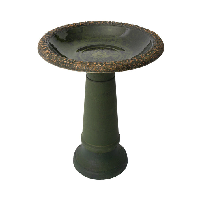 ALGREEN  20" Accerra Green Birdbath