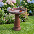 ALGREEN  20" Accerra Red Birdbath