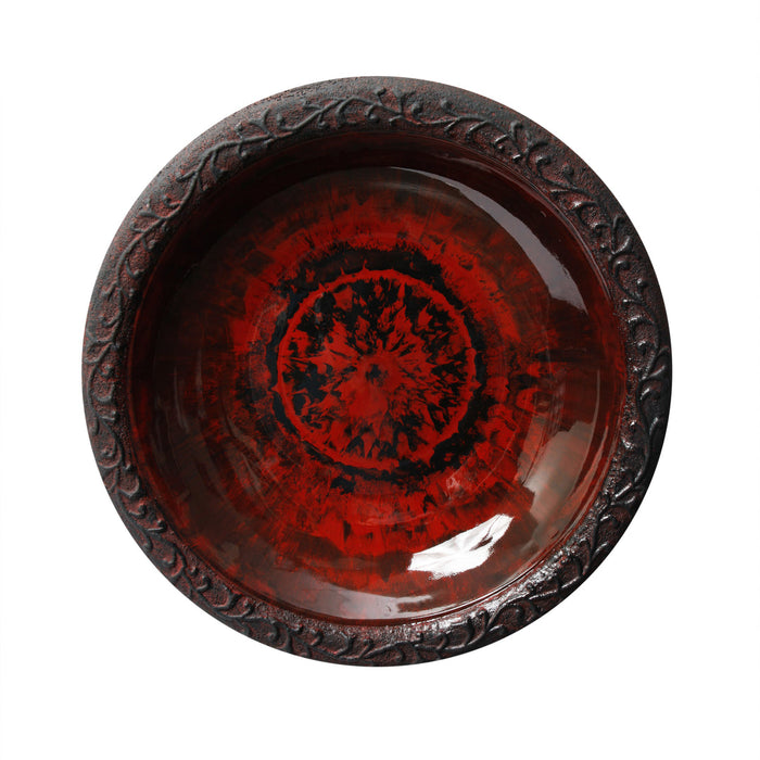 ALGREEN  20" Accerra Red Birdbath