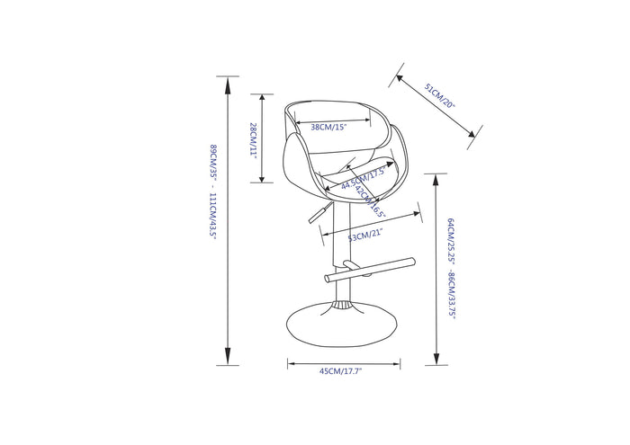 Amery - Mid Century Modern Adjustable Swivel Bar Stool by Simpli-Home | Bel Furniture