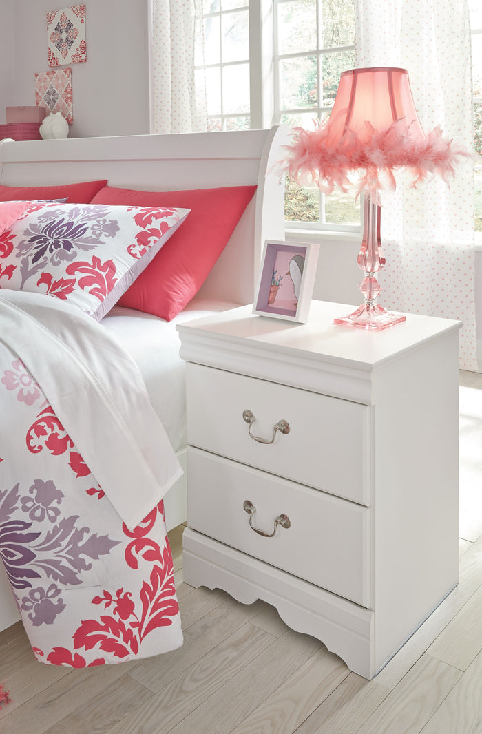 Anarasia - White - Two Drawer Night Stand by Signature Design by Ashley® | Bel Furniture
