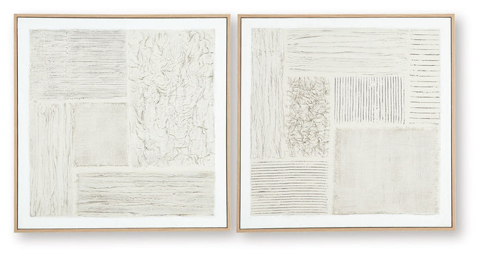 Andorfield Wall Art Set (Set of 2) Beige and Black and White