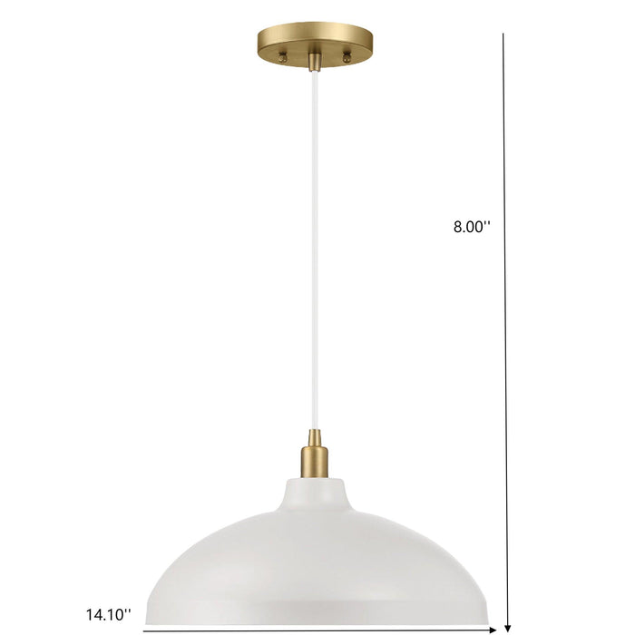 Astral - Single Light Pendant Lamp For Entrance Kitchen Island - Gold / White - view 3