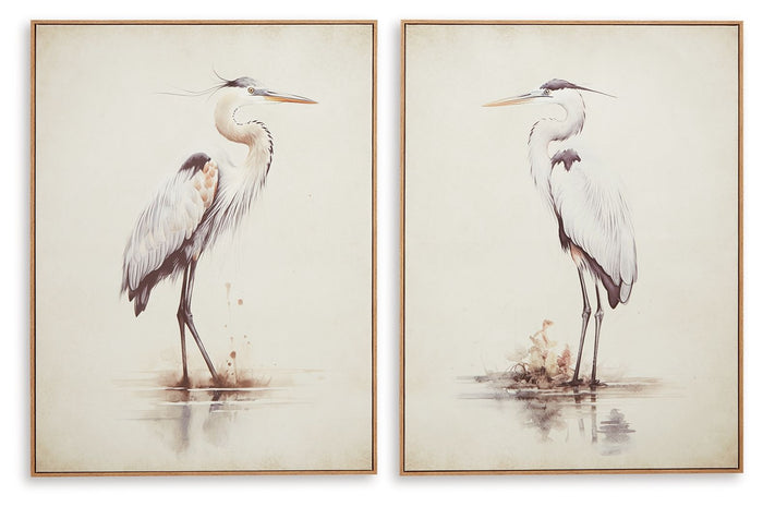 Aubinell - Beige - Wall Art Set (Set of 2) by Signature Design by Ashley® | Bel Furniture