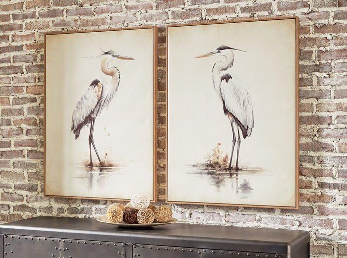 Aubinell - Beige - Wall Art Set (Set of 2) by Signature Design by Ashley® | Bel Furniture