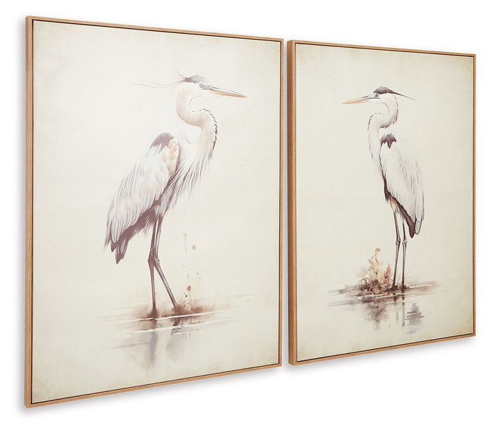 Aubinell - Beige - Wall Art Set (Set of 2) by Signature Design by Ashley® | Bel Furniture