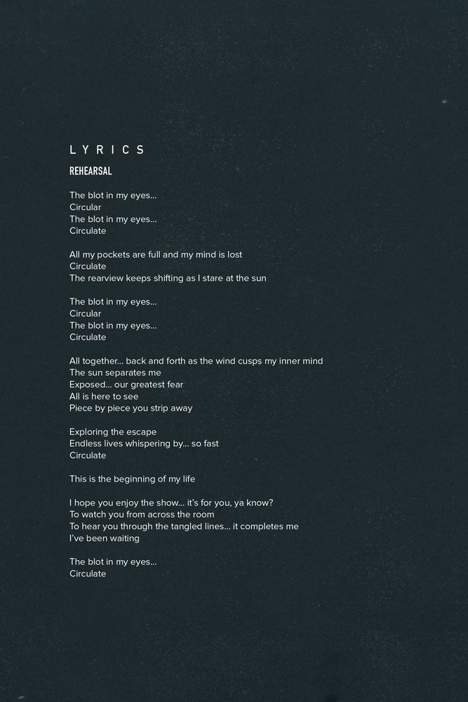 Printed Lyric Book