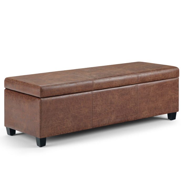 Light Brown / 48.4"W x 18.1"D x 16.1"H / Faux Leather