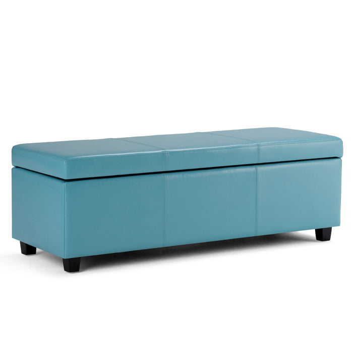 Light Blue / 48.4"W x 18.1"D x 16.1"H / Faux Leather