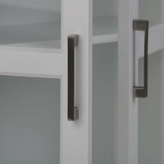 Avington - Two Door Wall Cabinet With Cubbies - Pure White by Simpli-Home | Bel Furniture