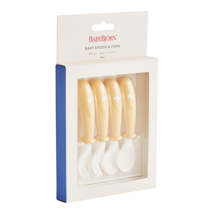 Babybjorn Baby Spoon, and Fork (4 Pieces)