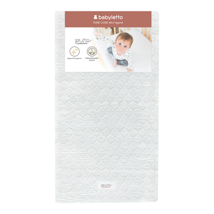 Babyletto Pure Core Mini Crib Mattress with Hybrid Waterproof Cover