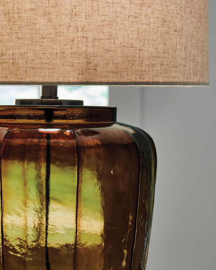 Bainmore - Glass Table Lamp - Amber - view 2