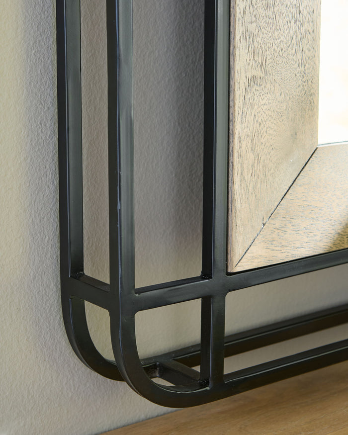 Beelman - Accent Mirror - Black / Brown - view 2