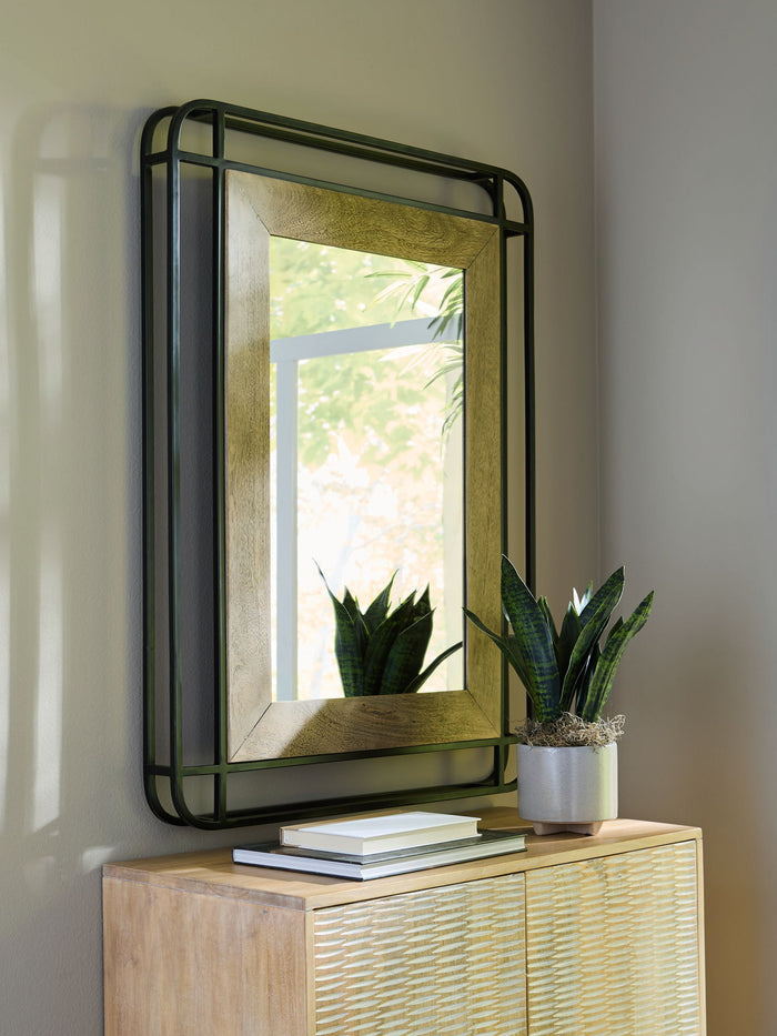 Beelman - Accent Mirror - Black / Brown - view 3