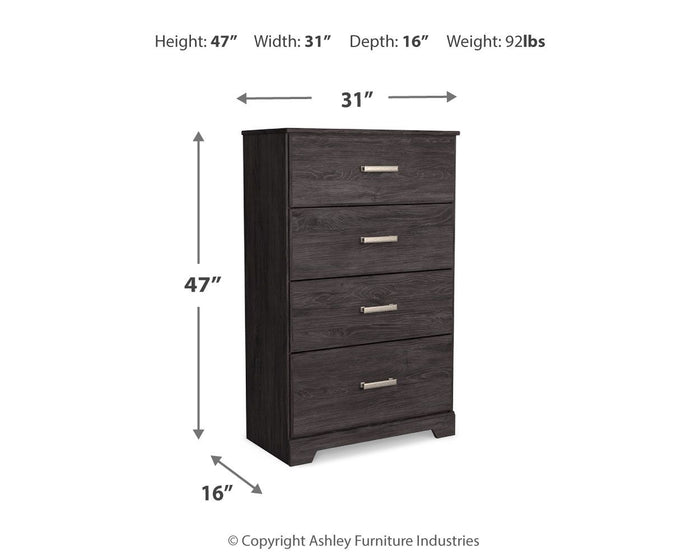 Belachime - Charcoal - Four Drawer Chest by Signature Design by Ashley® | Bel Furniture