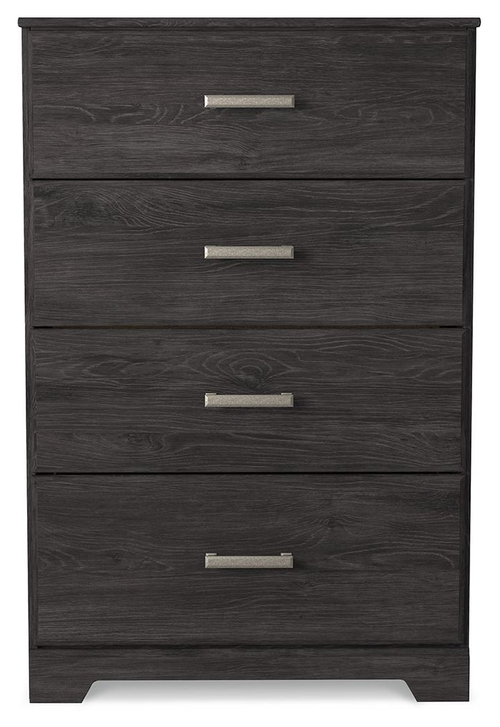 Belachime - Four Drawer Chest - Charcoal - view 6
