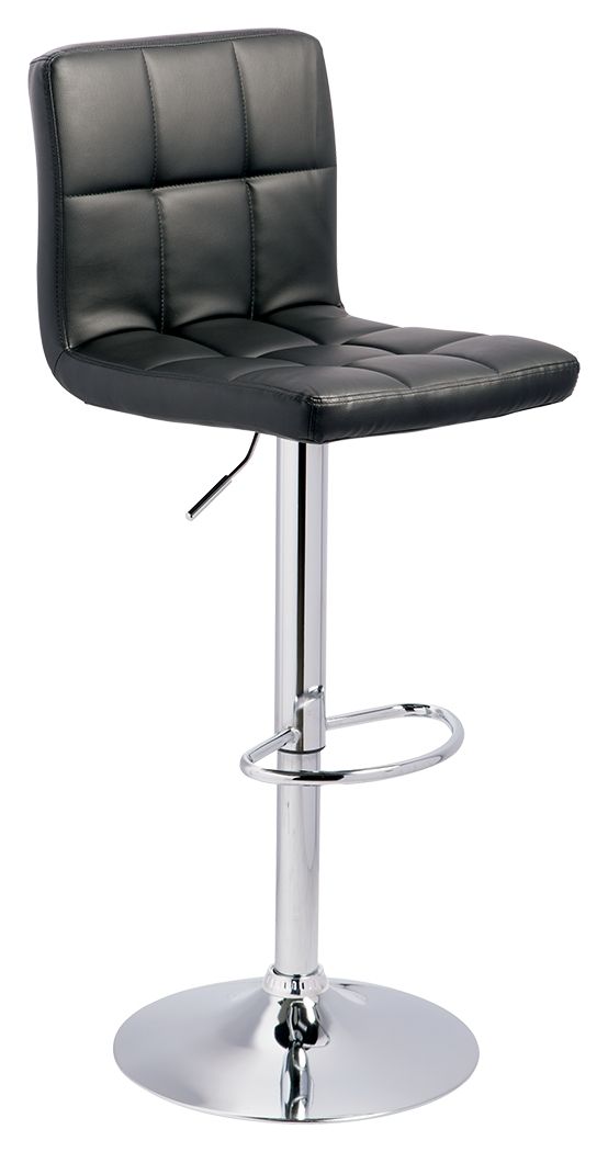 Bellatier - Adjustable Height Barstool (Set of 2) Black by Signature Design by Ashley® | Bel Furniture