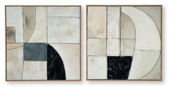 Bexlen - Wall Art Set (Set of 2) - Tan / Taupe / Black - view 3