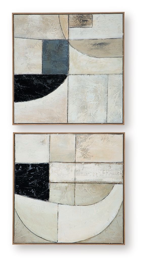 Bexlen - Wall Art Set (Set of 2) - Tan / Taupe / Black - view 4