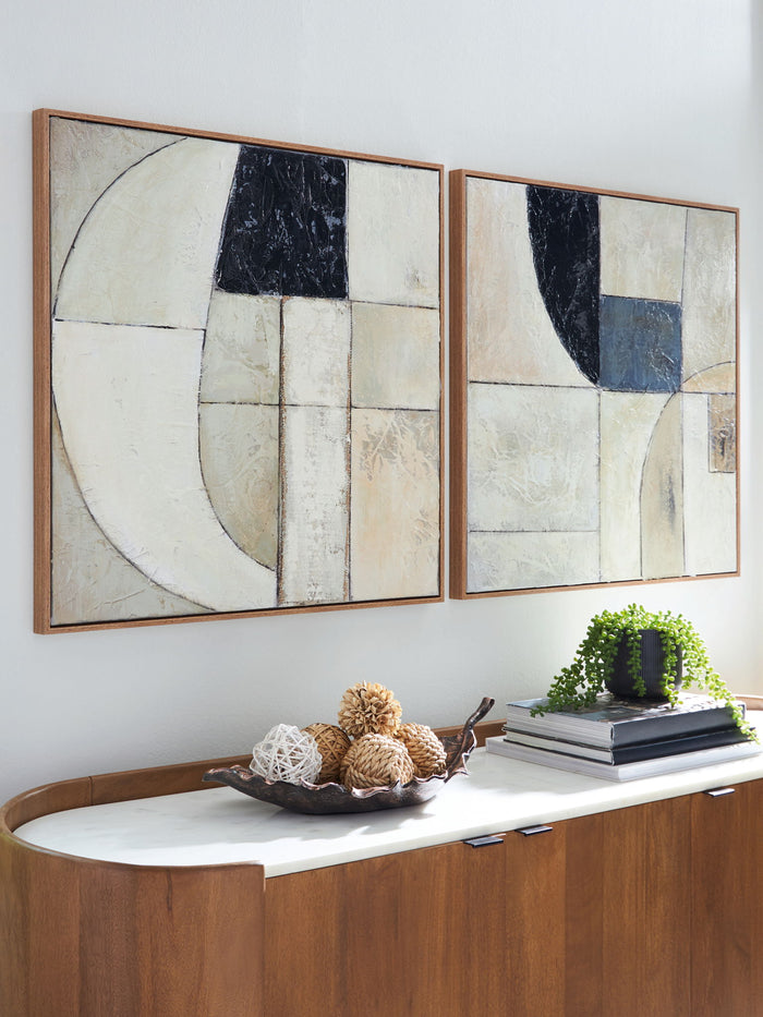 Bexlen - Wall Art Set (Set of 2) - Tan / Taupe / Black - view 6
