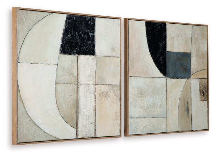 Bexlen - Wall Art Set (Set of 2) - Tan / Taupe / Black - view 7