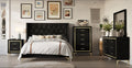 Black & Gold 2-Drawer Nightstand