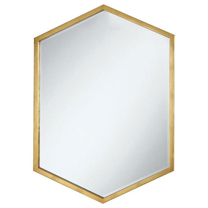 Bledel Hexagonal Wall Mirror Gold