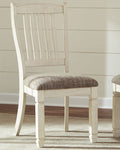 Bolanburg - Brown / Beige - Dining UPH Side Chair (Set of 2) - Rake Back by Signature Design by Ashley® | Bel Furniture