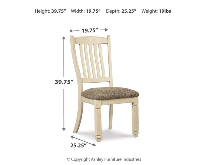 Bolanburg - Dining UPH Side Chair (Set of 2) - Rake Back - Brown / Beige - view 4