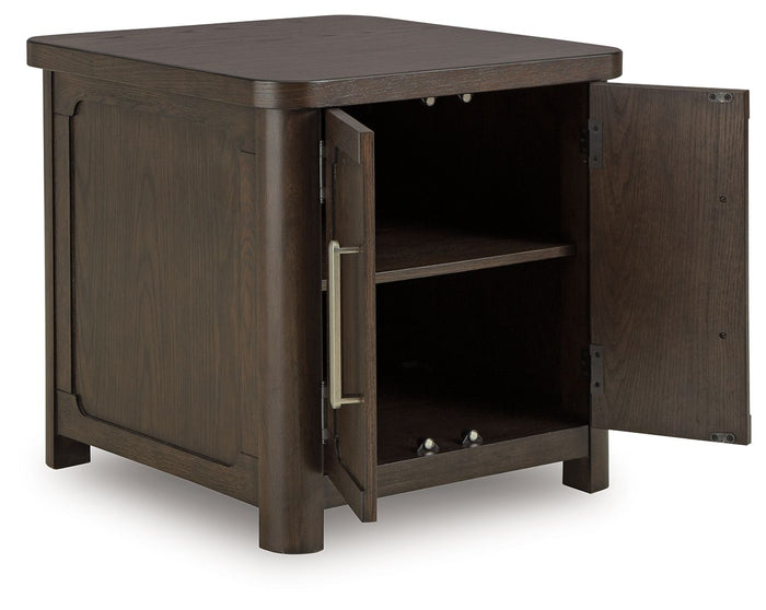 Breckington - Rectangular 2-door End Table - Dark Brown - view 4