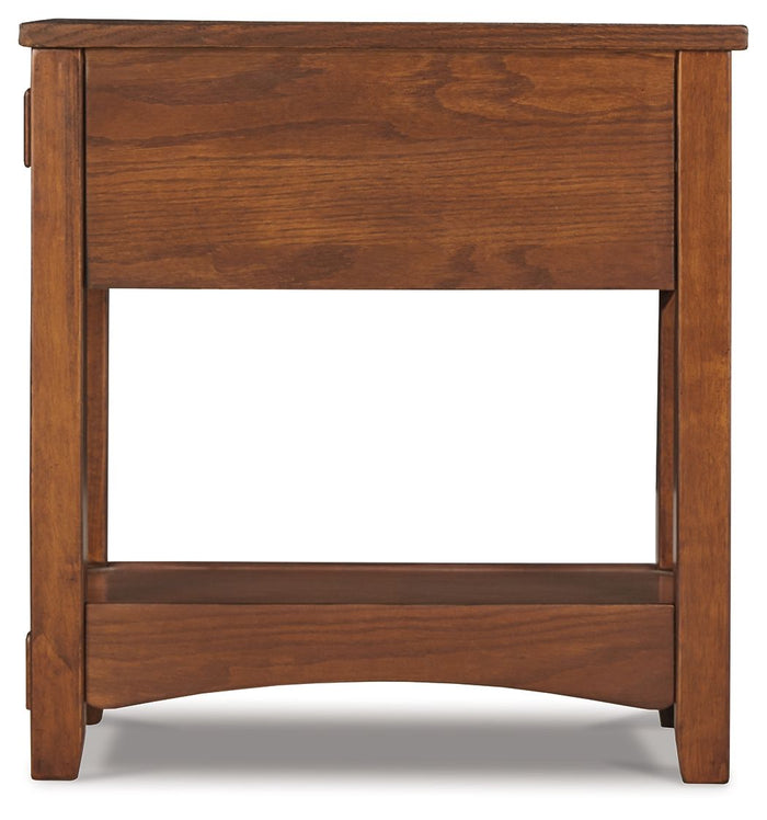 Breegin - Brown - Chair Side End Table - 1 Drawer by Signature Design by Ashley® | Bel Furniture