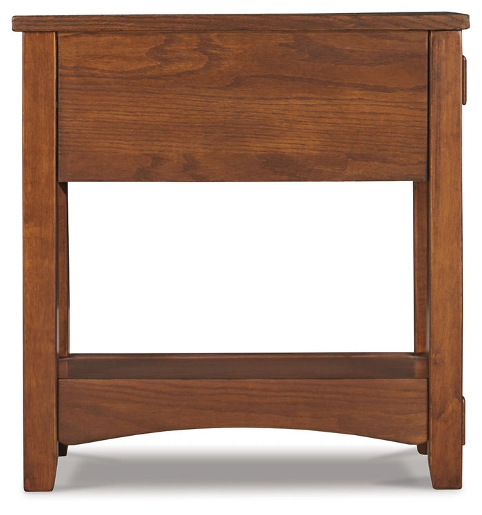 Breegin - Brown - Chair Side End Table - 1 Drawer by Signature Design by Ashley® | Bel Furniture